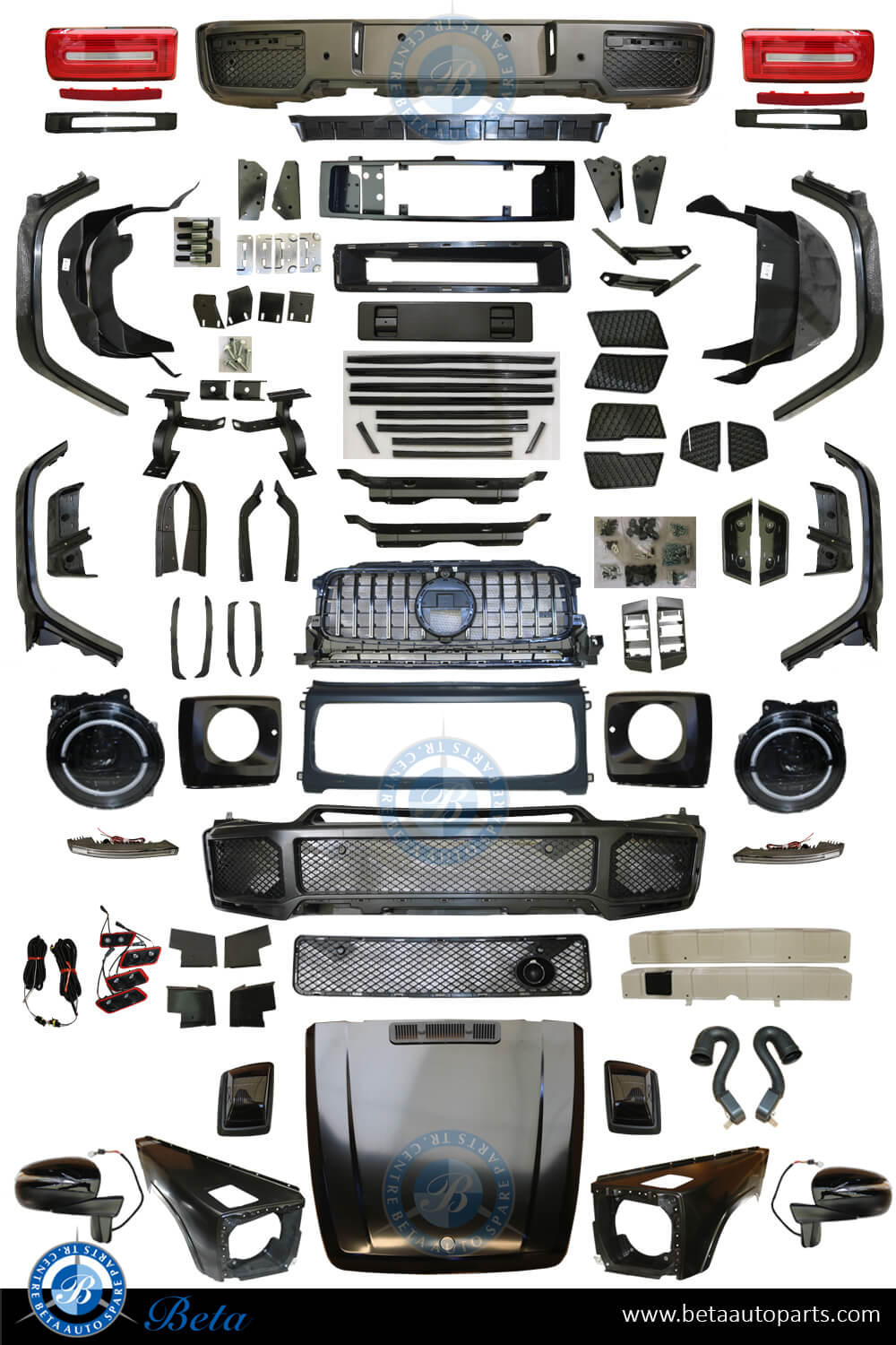 Mercedes G-Class Conversion Kit Upgrade to Brabus Look OE Size Mercedes G-Class Conversion Kit Upgrade to Brabus Look OE Size